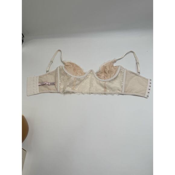 Victoria’s Secret Dream Angels Lace Corset Bralette Bustier Cream 32C - Picture 7 of 13